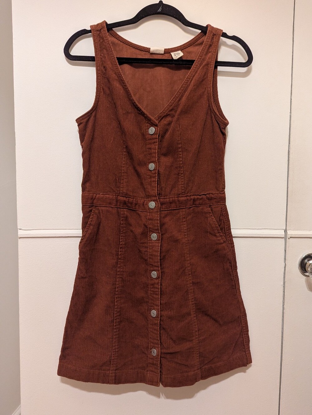 Levi's Rust Brown Corduroy Button-Front Dress